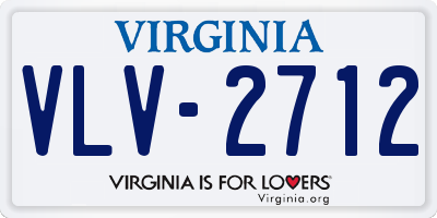 VA license plate VLV2712