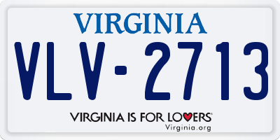 VA license plate VLV2713