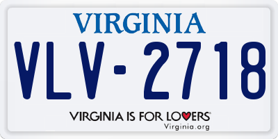 VA license plate VLV2718