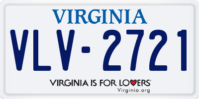 VA license plate VLV2721