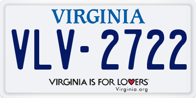 VA license plate VLV2722