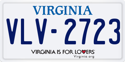 VA license plate VLV2723