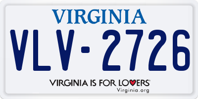 VA license plate VLV2726