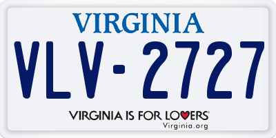 VA license plate VLV2727