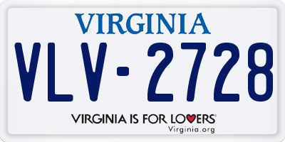 VA license plate VLV2728