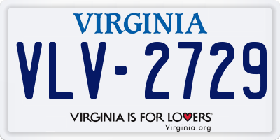 VA license plate VLV2729
