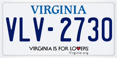 VA license plate VLV2730