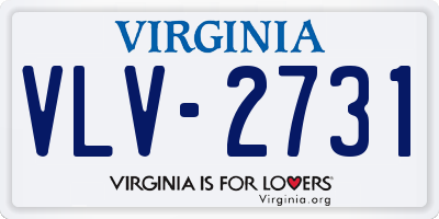 VA license plate VLV2731