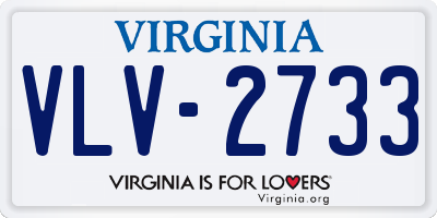 VA license plate VLV2733