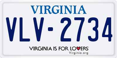 VA license plate VLV2734
