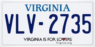 VA license plate VLV2735