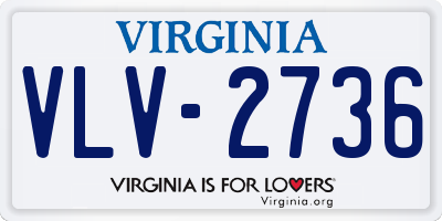 VA license plate VLV2736