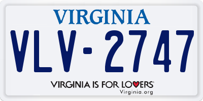 VA license plate VLV2747