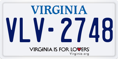 VA license plate VLV2748