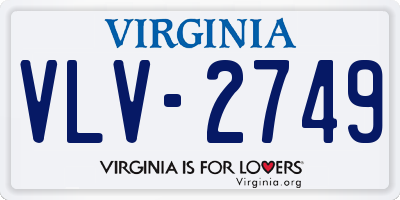 VA license plate VLV2749