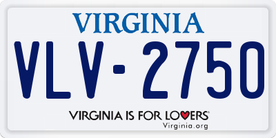 VA license plate VLV2750