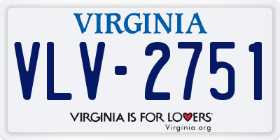 VA license plate VLV2751