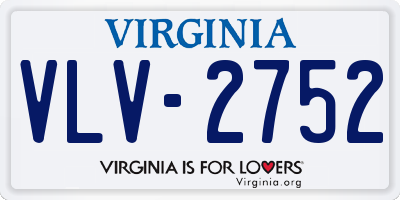 VA license plate VLV2752