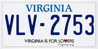 VA license plate VLV2753