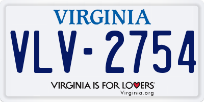 VA license plate VLV2754