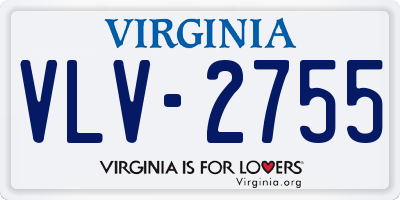 VA license plate VLV2755