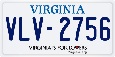 VA license plate VLV2756