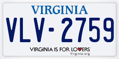 VA license plate VLV2759