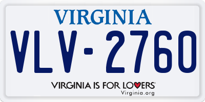VA license plate VLV2760