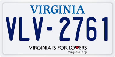 VA license plate VLV2761