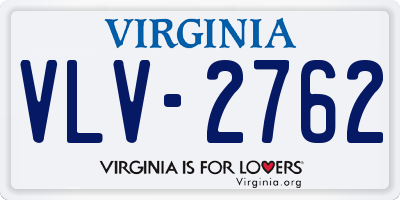 VA license plate VLV2762