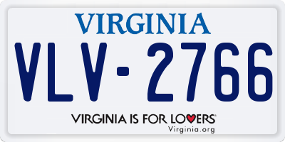 VA license plate VLV2766