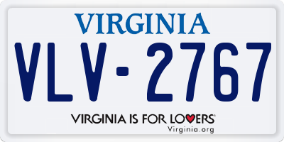 VA license plate VLV2767