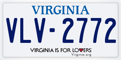 VA license plate VLV2772