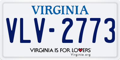 VA license plate VLV2773