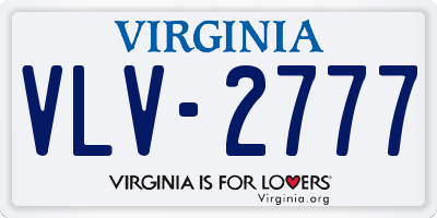 VA license plate VLV2777