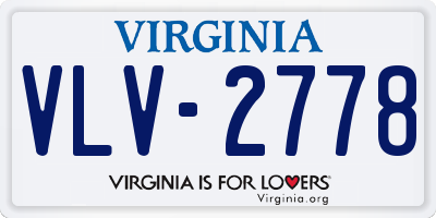 VA license plate VLV2778