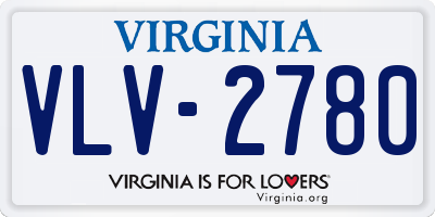 VA license plate VLV2780