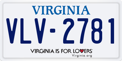 VA license plate VLV2781