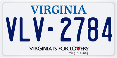 VA license plate VLV2784