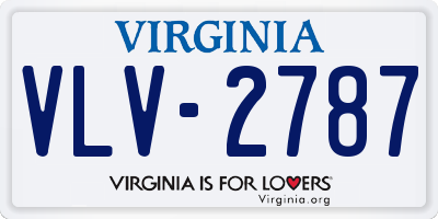 VA license plate VLV2787