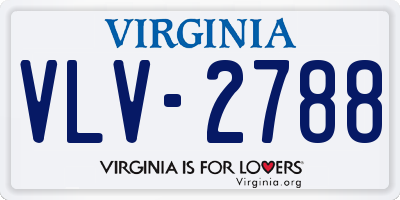 VA license plate VLV2788
