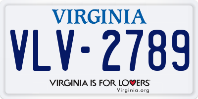 VA license plate VLV2789