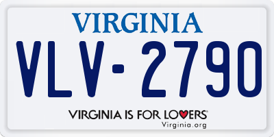 VA license plate VLV2790