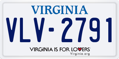 VA license plate VLV2791