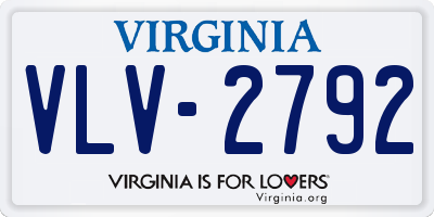 VA license plate VLV2792