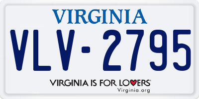 VA license plate VLV2795