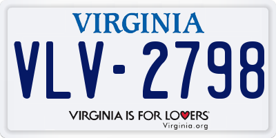 VA license plate VLV2798