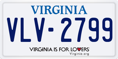 VA license plate VLV2799