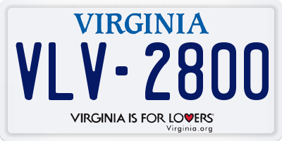 VA license plate VLV2800