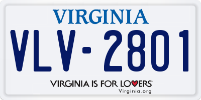 VA license plate VLV2801